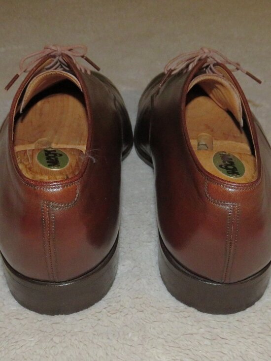 E. Vogel Bespoke Brown Calf Leather Plain Toe Derby 11 EE